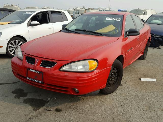 1G2NF52T4YM858041 - 2000 PONTIAC GRAND AM S RED photo 2