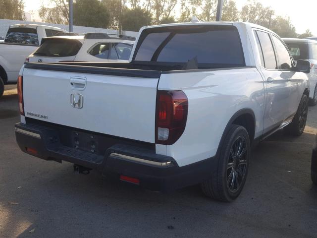 5FPYK2F60HB003425 - 2017 HONDA RIDGELINE WHITE photo 4