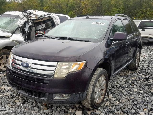 2FMDK38C47BB25454 - 2007 FORD EDGE SEL BLACK photo 2