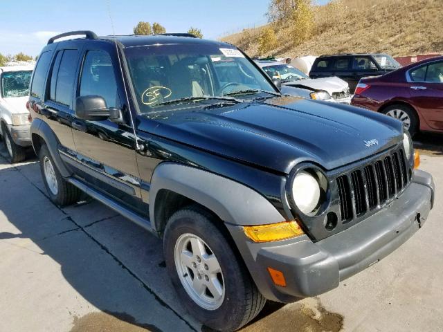 1J4GL48K67W655753 - 2007 JEEP LIBERTY SP BLACK photo 1