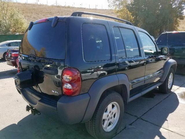 1J4GL48K67W655753 - 2007 JEEP LIBERTY SP BLACK photo 4