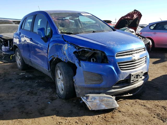 KL7CJPSB4FB145814 - 2015 CHEVROLET TRAX 1LS BLUE photo 1