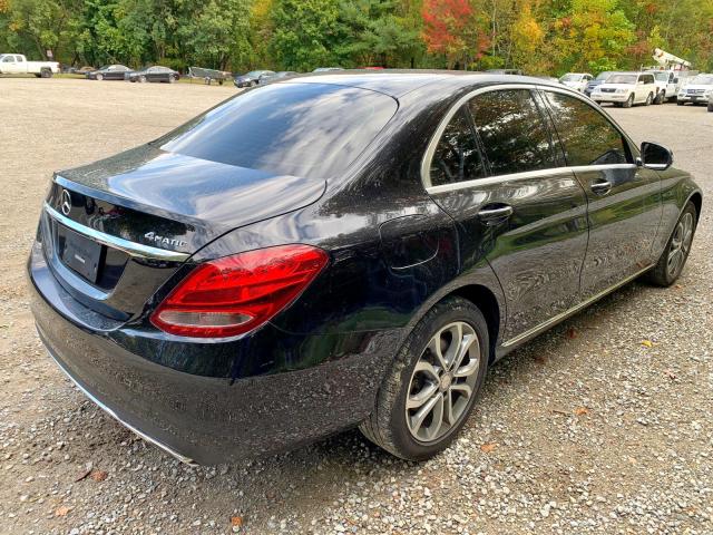 55SWF4KB6FU023404 - 2015 MERCEDES-BENZ C 300 4MAT BLACK photo 4