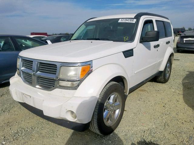 1D8GU58K57W678984 - 2007 DODGE NITRO SLT WHITE photo 2