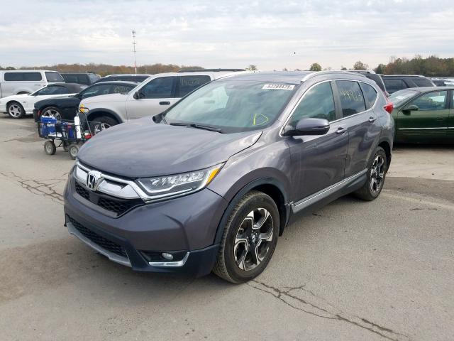 2HKRW2H97HH610271 - 2017 HONDA CR-V TOURI GRAY photo 2