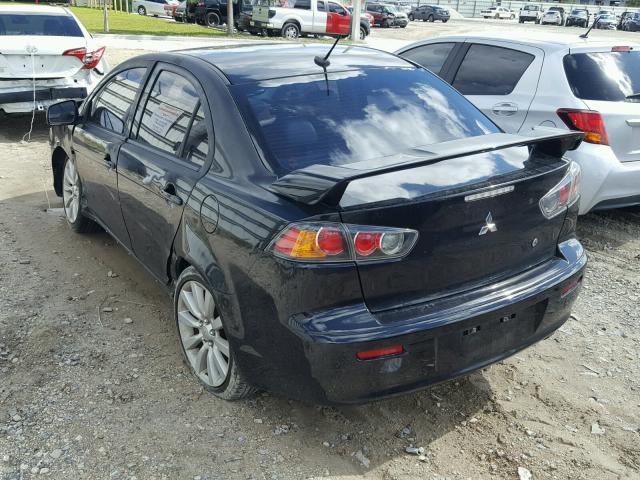 JA32U8FW8AU031562 - 2010 MITSUBISHI LANCER GTS BLACK photo 3