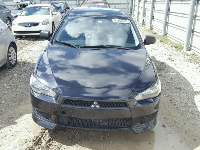 JA32U8FW8AU031562 - 2010 MITSUBISHI LANCER GTS BLACK photo 9