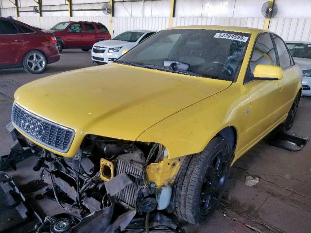 WAUDD68D2YA109854 - 2000 AUDI S4 2.7 QUA YELLOW photo 2