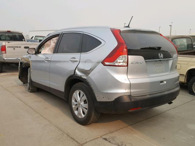 2HKRM4H75EH648710 - 2014 HONDA CR-V EXL SILVER photo 3