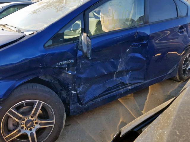 JTDKN3DU4A0240792 - 2010 TOYOTA PRIUS 蓝色 照片 9