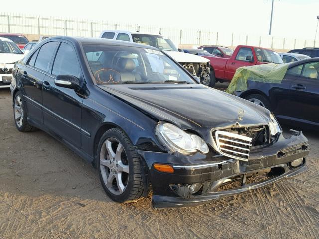 WDBRF52H87A927126 - 2007 MERCEDES-BENZ C 230 BLACK photo 1