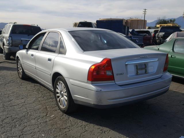 YV1TS592X61446419 - 2006 VOLVO S80 2.5T SILVER photo 3