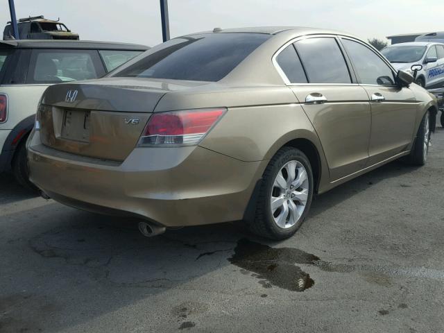1HGCP36888A011150 - 2008 HONDA ACCORD EXL GOLD photo 4