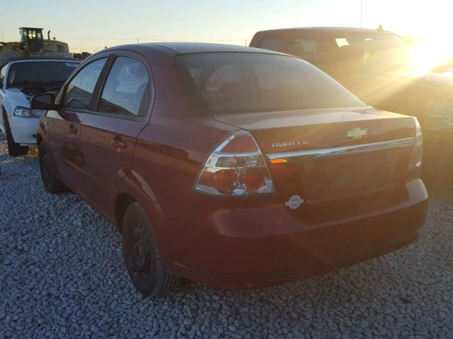 KL1TD566X8B267695 - 2008 CHEVROLET AVEO BASE Qırmızı foto 3