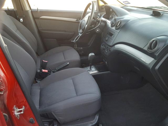 KL1TD566X8B267695 - 2008 CHEVROLET AVEO BASE Qırmızı foto 5