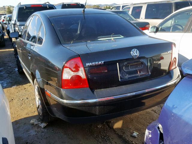 WVWPH63B51P104676 - 2001 VOLKSWAGEN PASSAT GLS BLACK photo 3