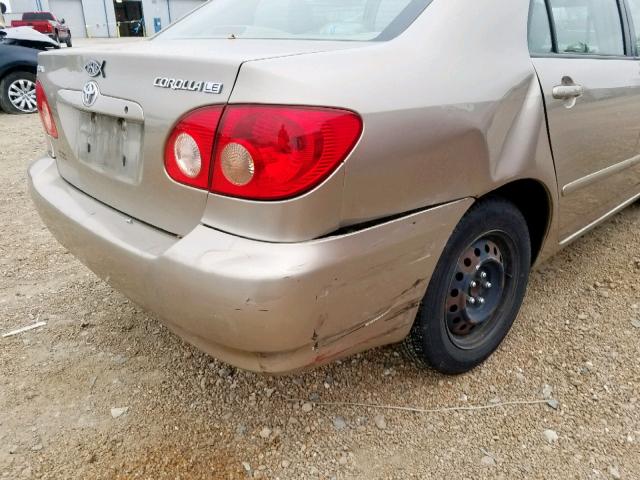 1NXBR32EX6Z736742 - 2006 TOYOTA COROLLA CE TAN photo 9