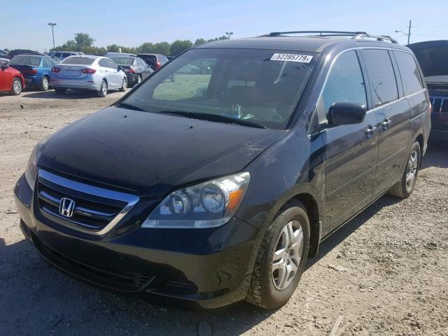 5FNRL38717B088652 - 2007 HONDA ODYSSEY EX BLACK photo 2