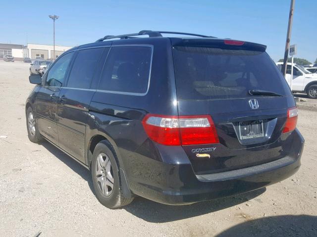 5FNRL38717B088652 - 2007 HONDA ODYSSEY EX BLACK photo 3