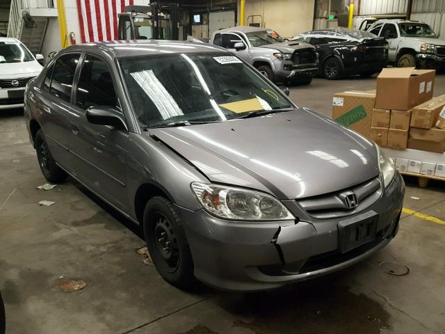 1HGES16365L018534 - 2005 HONDA CIVIC DX V SILVER photo 1