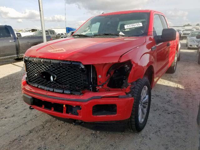 1FTEX1EP1JKE36486 - 2018 FORD F150 SUPER RED photo 2