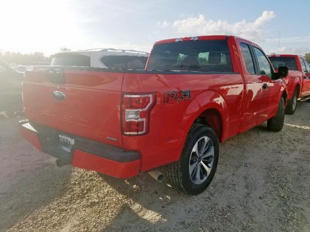 1FTEX1EP1JKE36486 - 2018 FORD F150 SUPER RED photo 4