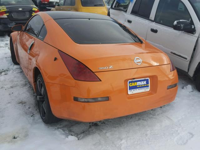 JN1BZ34D47M500455 - 2007 NISSAN 350Z COUPE ORANGE photo 3