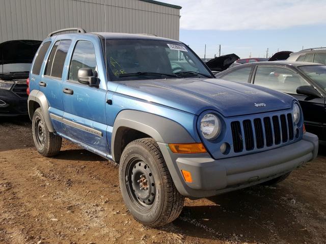 1J4GL48K96W127588 - 2006 JEEP LIBERTY SP BLUE photo 1