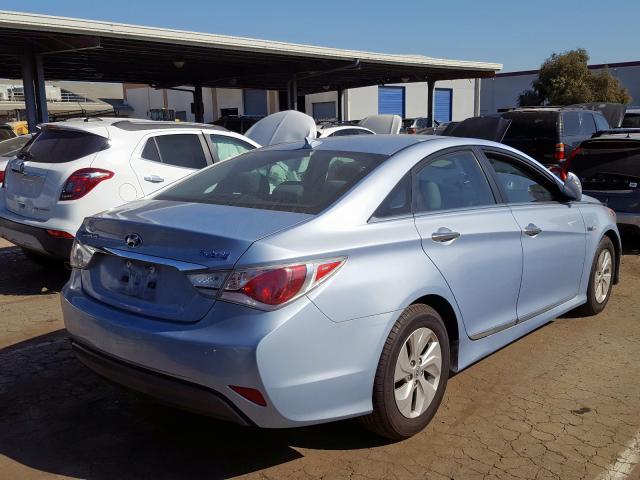 KMHEC4A40FA120028 - 2015 HYUNDAI SONATA HYB BLUE photo 4