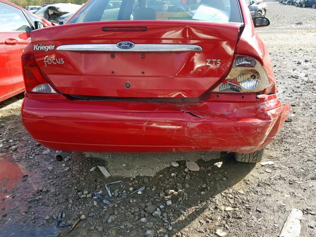 1FAFP38381W345271 - 2001 FORD FOCUS ZTS RED photo 9