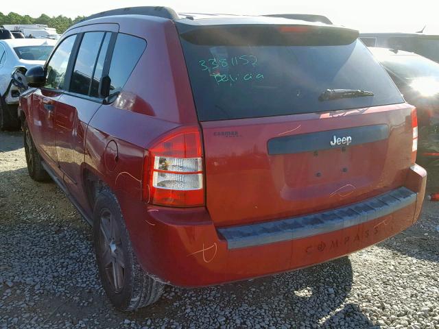 1J4FT47B99D102316 - 2009 JEEP COMPASS SP RED photo 3