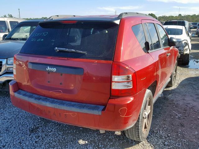 1J4FT47B99D102316 - 2009 JEEP COMPASS SP RED photo 4