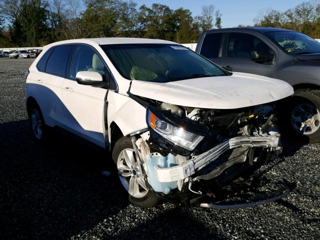 2FMTK3J88FBC09129 - 2015 FORD EDGE SEL WHITE photo 1