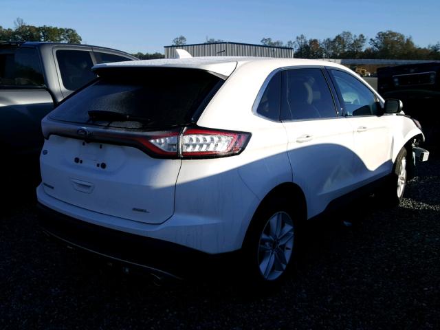 2FMTK3J88FBC09129 - 2015 FORD EDGE SEL WHITE photo 4