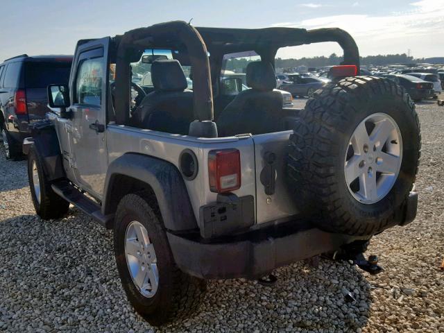 1C4AJWAG5DL701802 - 2013 JEEP WRANGLER S GRAY photo 3