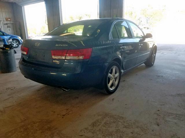 5NPEU46F96H036696 - 2006 HYUNDAI SONATA GLS BLUE photo 4