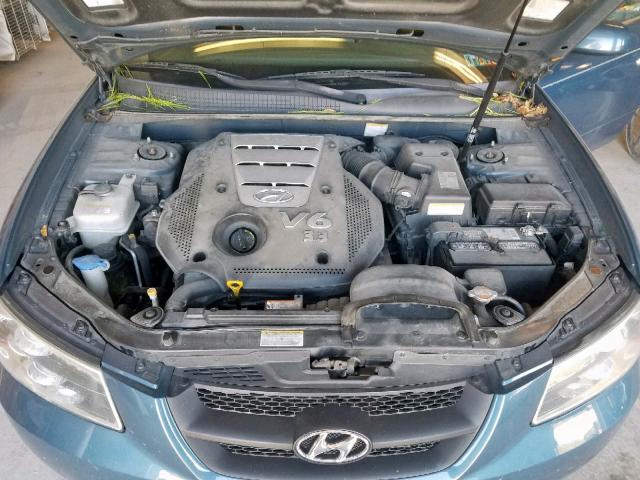 5NPEU46F96H036696 - 2006 HYUNDAI SONATA GLS BLUE photo 7