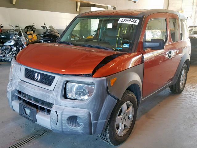 5J6YH28634L034335 - 2004 HONDA ELEMENT EX ORANGE photo 2