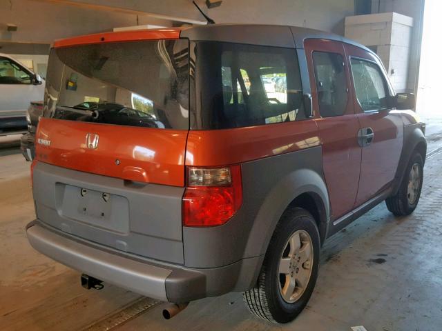 5J6YH28634L034335 - 2004 HONDA ELEMENT EX ORANGE photo 4