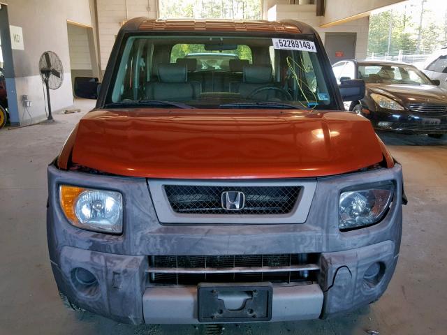 5J6YH28634L034335 - 2004 HONDA ELEMENT EX ORANGE photo 9