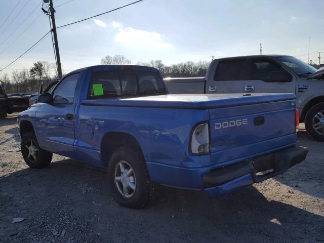 1B7FL26X4XS205109 - 1999 DODGE DAKOTA BLUE photo 3