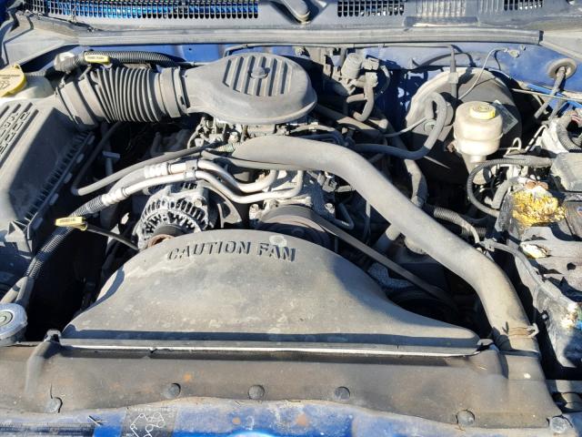 1B7FL26X4XS205109 - 1999 DODGE DAKOTA BLUE photo 7