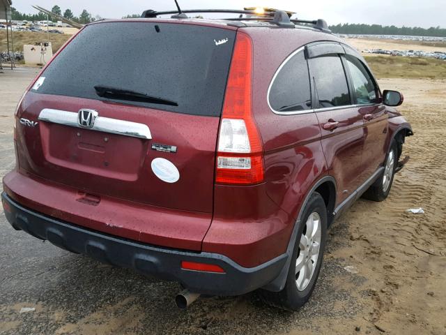 5J6RE38718L001139 - 2008 HONDA CR-V EXL RED photo 4