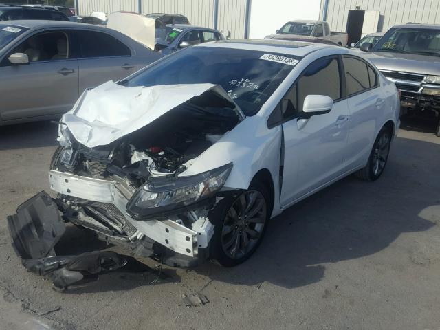 19XFB2F90FE095634 - 2015 HONDA CIVIC EXL WHITE photo 2