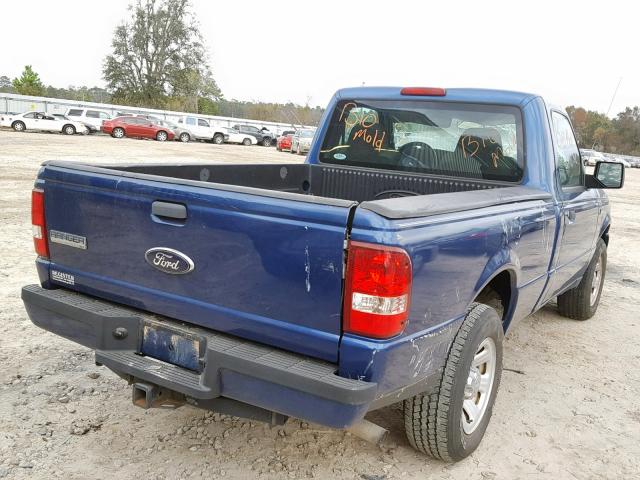 1FTYR10D99PA05459 - 2009 FORD RANGER BLUE photo 4