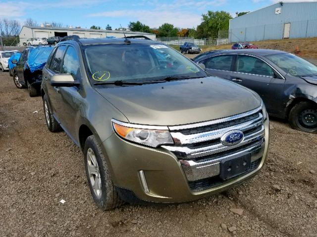 2FMDK4JC9DBA20906 - 2013 FORD EDGE SEL GREEN photo 1