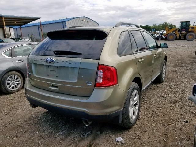 2FMDK4JC9DBA20906 - 2013 FORD EDGE SEL GREEN photo 4