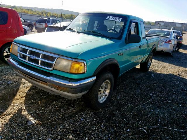 1FTCR15X2RPA44102 - 1994 FORD RANGER SUP TEAL photo 2