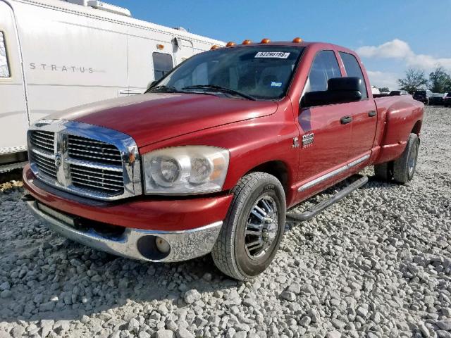 3D7ML48A57G846438 - 2007 DODGE RAM 3500 S RED photo 2