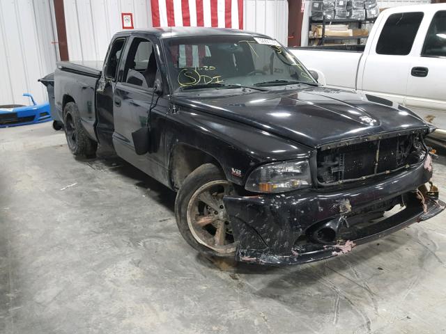 1B7GL22N1YS520198 - 2000 DODGE DAKOTA BLACK photo 1